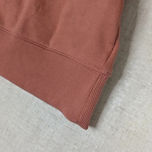 NWT Terra & Sky Plus Size 0X 14W Puff Sleeve French Terry Sweatshirt Coral Pink - Picture 6 of 10